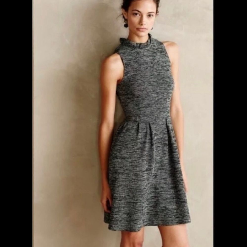 Anthropologie Ganni Pinnacle Ruffle Knitted Dress